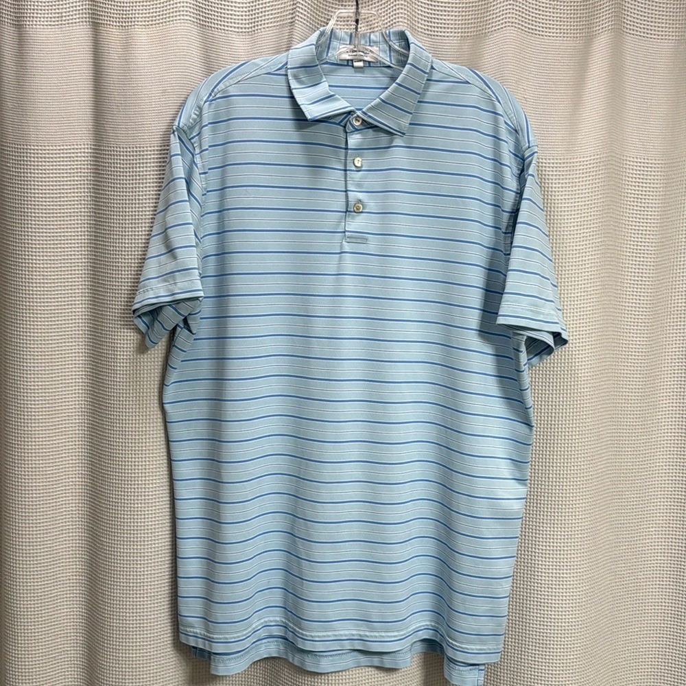 Peter Millar polo SZ L striped summer comfort blues FLAW Golf work‎ sports